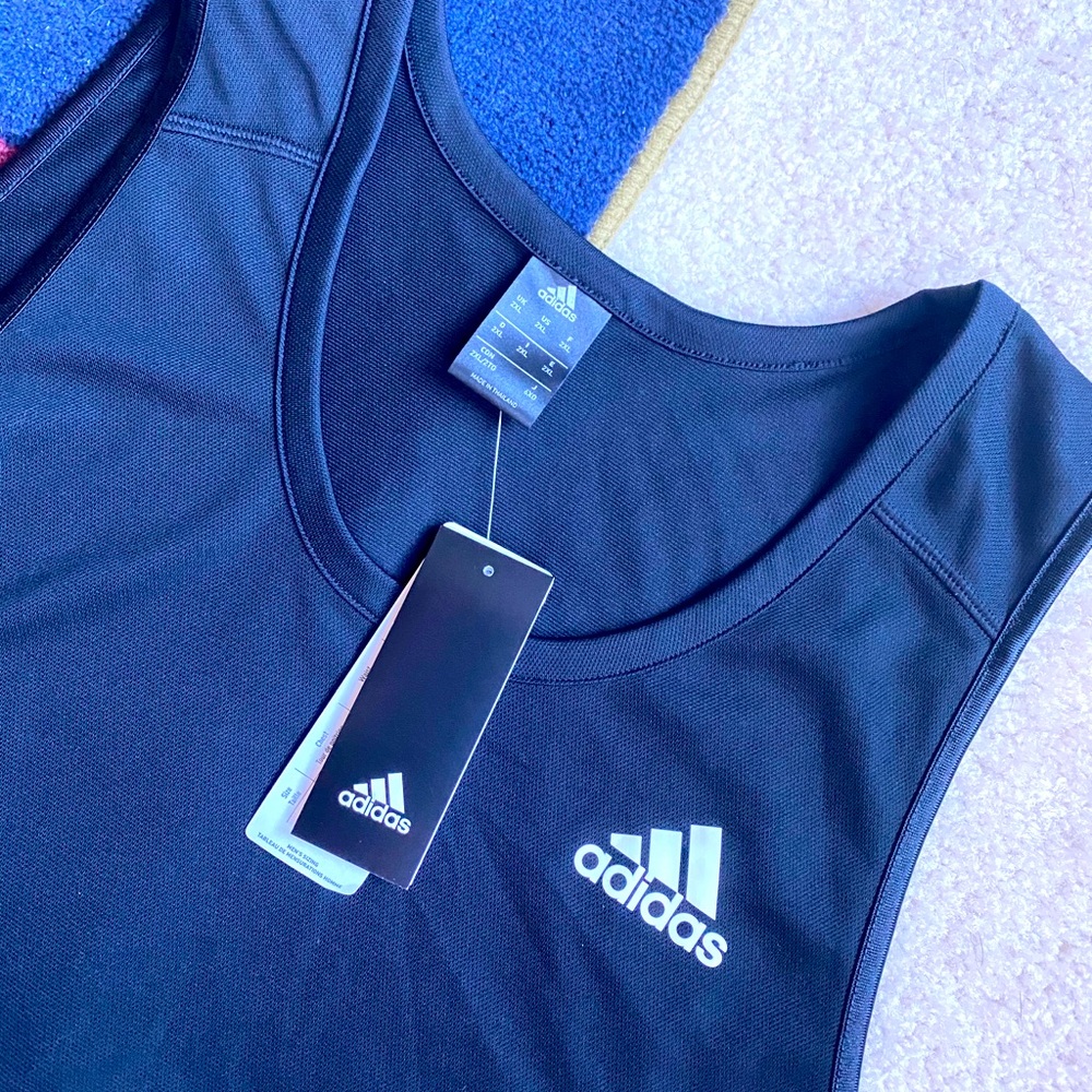 Men's Adidas XXL Athletic Tank Black NWT